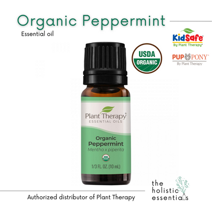 Organic Peppermint Essential Oil 10ml - Plant Therapy