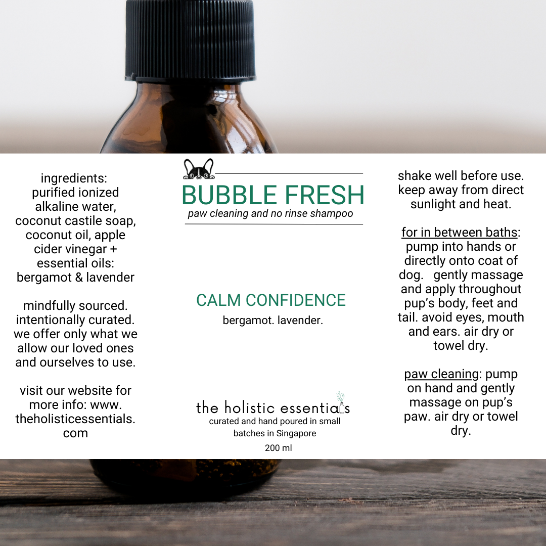 Bubble Fresh. Paw cleaning and no rinse shampoo | The Holistic Essentials