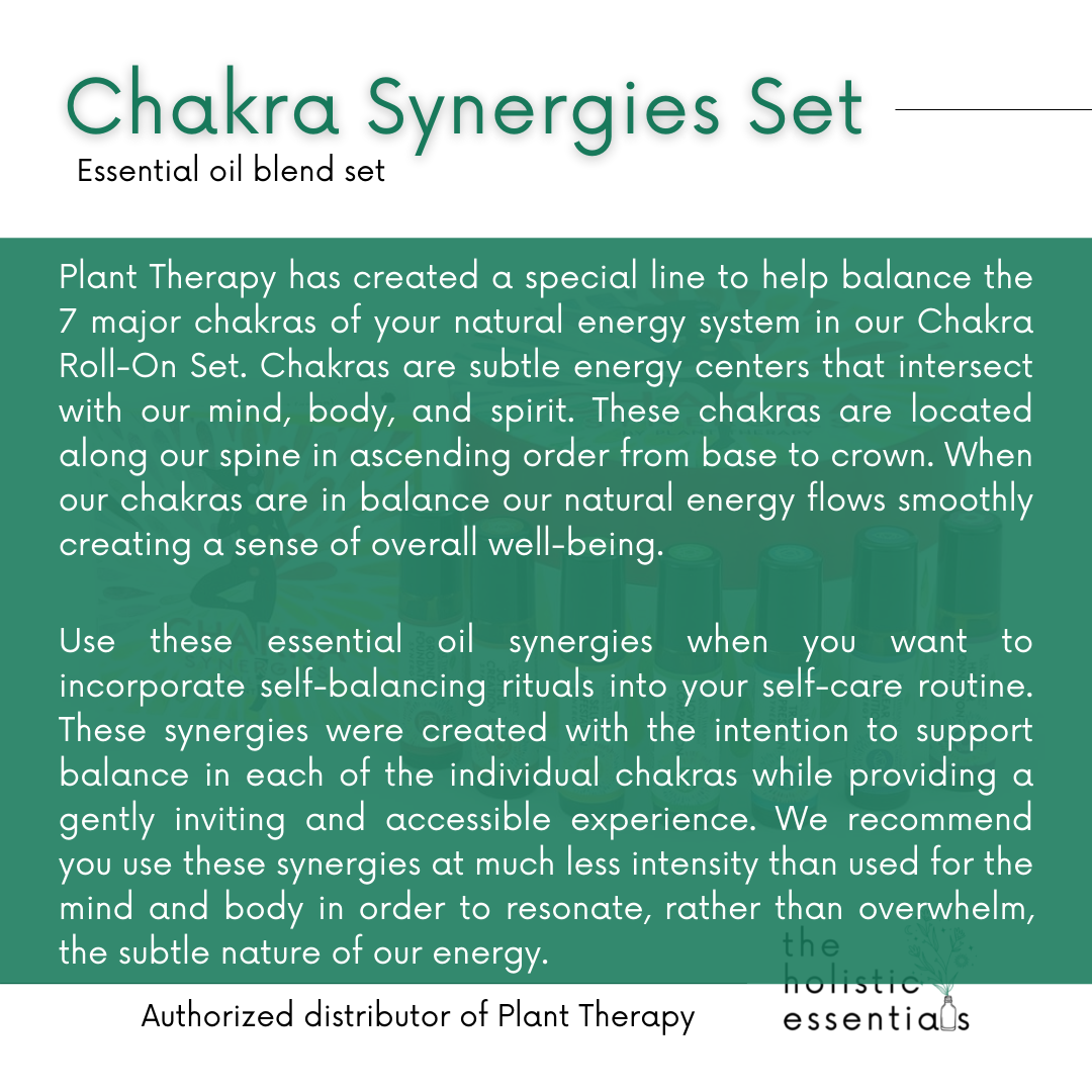 Chakra Synergies essential oil blend Set (Roll on) - Plant Therapy