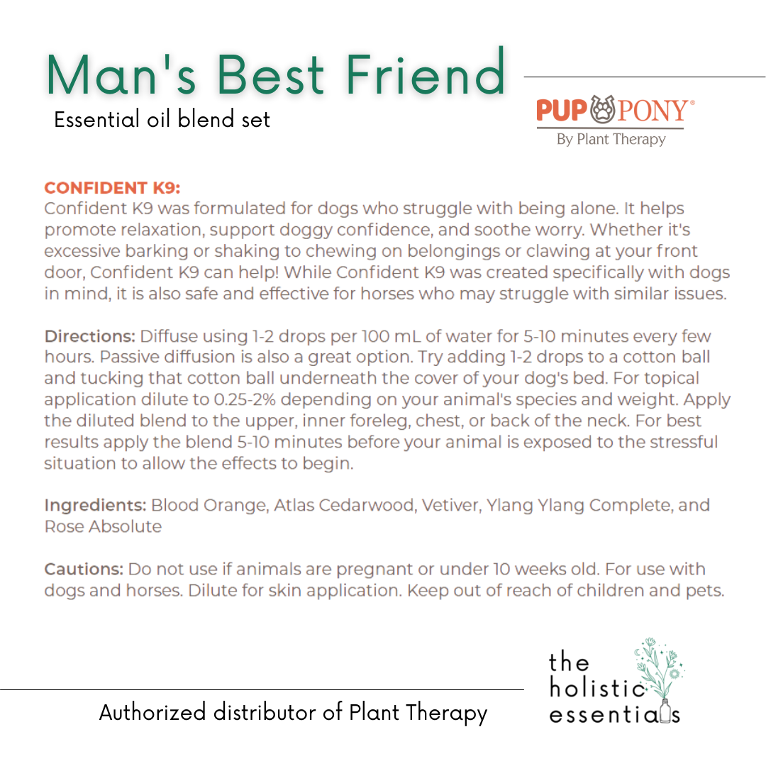 Man's Best Friend Essential Oil Blend Set - Plant Therapy | Dog care