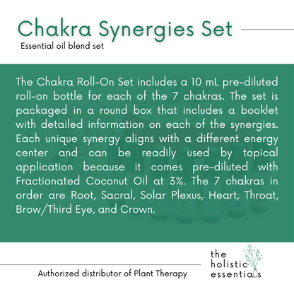 Chakra Synergies essential oil blend Set (Roll on) - Plant Therapy