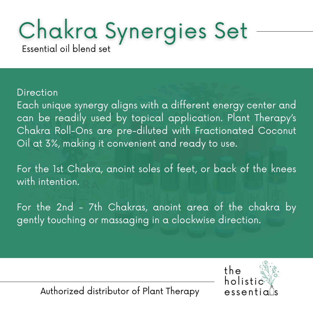 Chakra Synergies essential oil blend Set (Roll on) - Plant Therapy