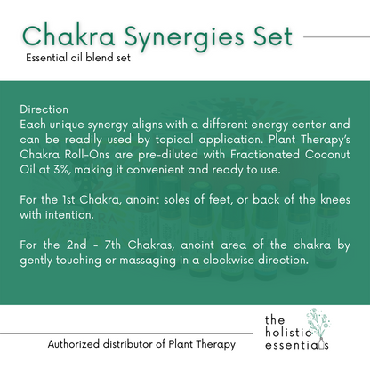 Chakra Synergies essential oil blend Set (Roll on) - Plant Therapy