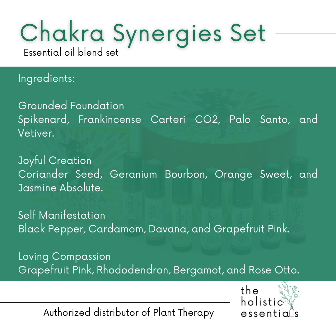 Chakra Synergies essential oil blend Set (Roll on) - Plant Therapy