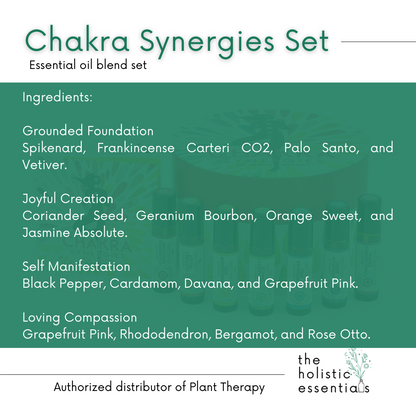 Chakra Synergies essential oil blend Set (Roll on) - Plant Therapy