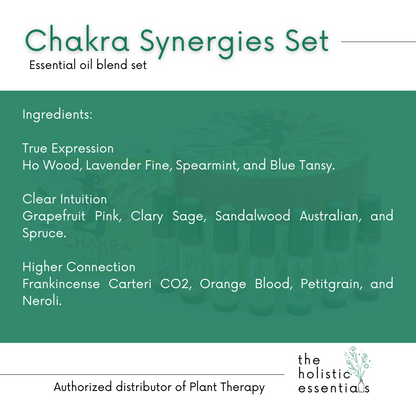 Chakra Synergies essential oil blend Set (Roll on) - Plant Therapy