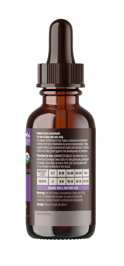 No More Worms | gastrointestinal health and function, guard against the development of parasites