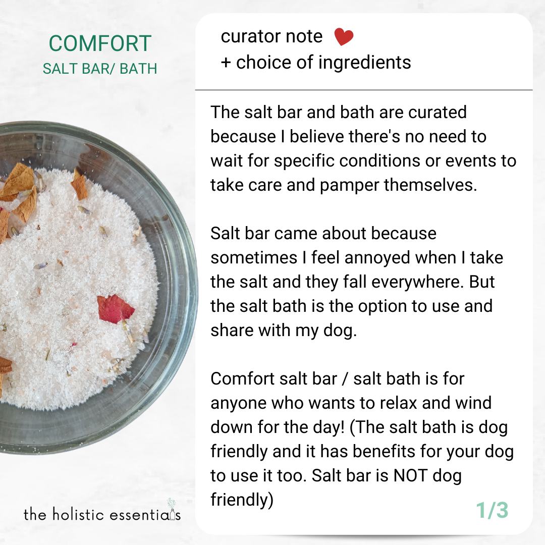 Comfort Salt bar / bath | The Holistic Essentials