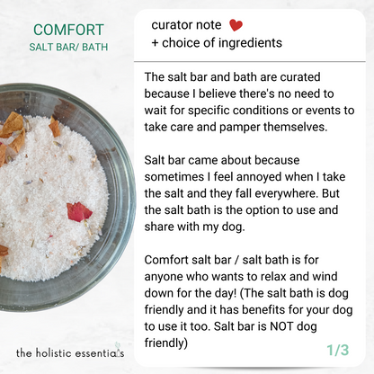 Comfort Salt bar / bath | The Holistic Essentials