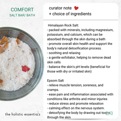 Comfort Salt bar / bath | The Holistic Essentials