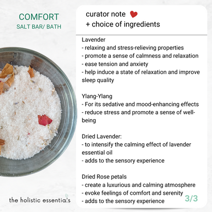 Comfort Salt bar / bath | The Holistic Essentials