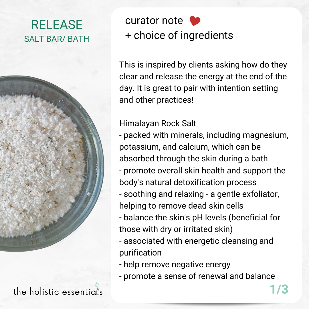 Release Salt bar / bath | The Holistic Essentials