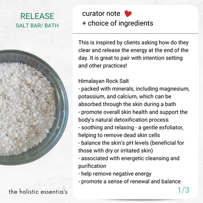 Release Salt bar / bath | The Holistic Essentials