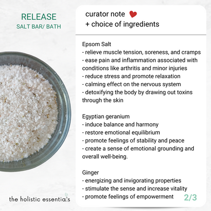 Release Salt bar / bath | The Holistic Essentials