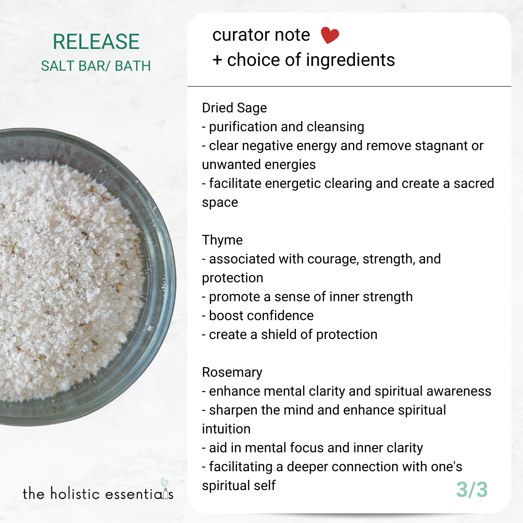 Release Salt bar / bath | The Holistic Essentials