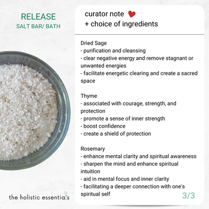 Release Salt bar / bath | The Holistic Essentials